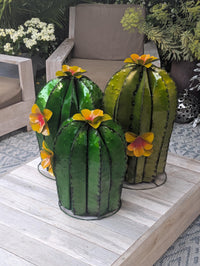 Cactus Yard Art | Hand Painted Mexican Garden Sculpture
