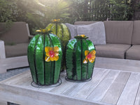 Cactus Yard Art | Hand Painted Mexican Garden Sculpture
