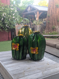 Cactus Yard Art | Hand Painted Mexican Garden Sculpture