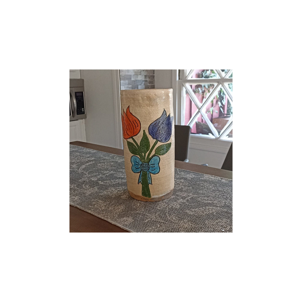 Ceramic Floral Planter for Outdoor Decor, Home Decor, Shelf Decor, Mexican Pottery, Handmade Flower Pot & Indoor Planter, Dried Flower Vase