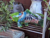 Ceramic Fish Garden Sculpture | Handmade Talavera Animal  | Mexican Pottery Gift