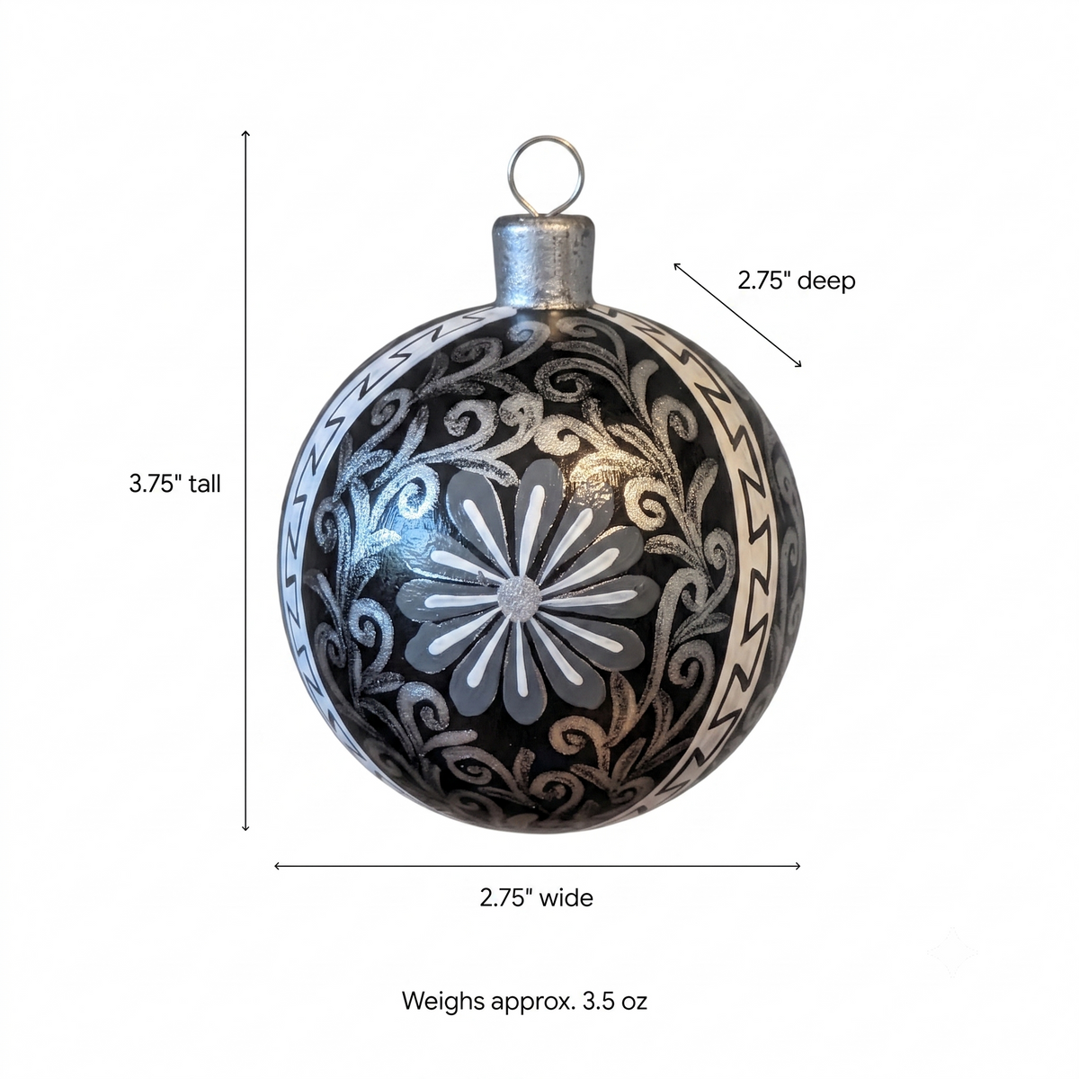 Christmas Ornaments: Unique Mexican Christmas Decor features festive patterns & bold colors, Hand Painted Wood Ornament for Christmas Tree