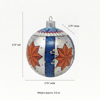 Christmas Ornaments: Unique Mexican Christmas Decor features festive patterns & bold colors, Hand Painted Wood Ornament for Christmas Tree