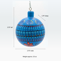 Christmas Tree Ornament #27 is Hand-Painted Mexican Bulb & Festive Holiday Decor