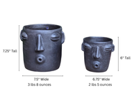 Whistler Planter & Black Flower Pot | Handmade Mexican Clay Pottery from Atzompa, Mexico