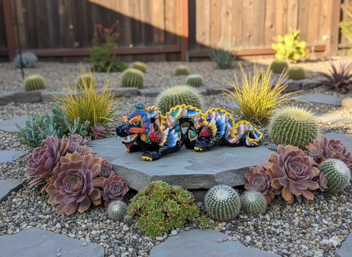 Dragon Home Decor & Garden Art | Gorgeous Handmade Talavera Dragon - Enhance Your Home, Porch or Outdoor Decorations
