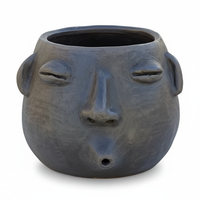 Whistler Face Planter is Handmade Mexican Pottery from Atzompa, Mexico, Home Decor, Indoor or Outdoor Decor