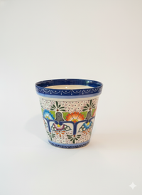 10.5" Round Ceramic Planter is Exquisite Handmade Mexican Pottery - Use as Outdoor Garden Decor, Indoor Home Decor, Flower Pot Centerpiece
