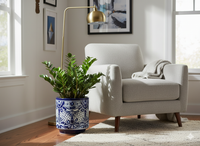 14" Tall Round Flower Pot Colorful Talavera Ceramic Planter is Handmade Mexican Pottery, Garden and Home Decor or Housewarming Gift