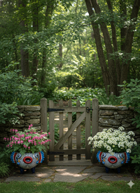 Talavera Blowfish Planter is Hand Painted Ceramic Mexican Pottery | Unique Planter Yard Art & Outdoor Garden Decor from https://luv2brd.com