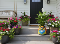 Talavera Planter, Colorful Owl Flower Pot, Ceramic Planter, Talvera Pottery, Indoor Outdoor Planter, Talavera Pot, Mexican Planter