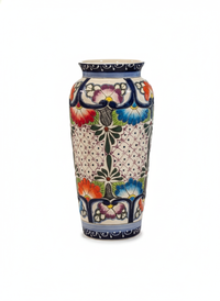 Ceramic Talavera Vase is Exquisite Handmade Mexican Pottery | Decorative Floral Vase is Gorgeous Home Decor