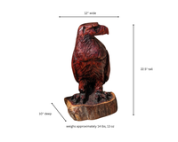 Golden Eagle Statue, Hand Carved Eagle Art, Yard & Home Decor, Chainsaw Art, Carved Eagle Statue, Outdoor Garden Statue