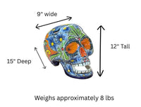 Halloween Skull | Ceramic Talavera Decor | Hand painted Mexican Pottery