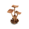 Hand Carved Medium Wooden Mushroom, Garden Sculpture Outdoor Decor