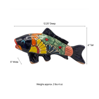 Handmade Talavera Fish, Mexican Pottery Decor