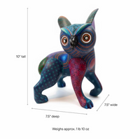 Fusion Owl Alebrije Figurine, Handmade Home Decor, Folk Art from Oaxaca Mexico, Original Wood Sculpture, Unique Fusion Statue Gift