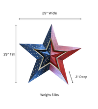 Patriotic Star Wall Decor, 70 Decorative Stars American Star Decor, Star Home Decor, Barn Star Decor