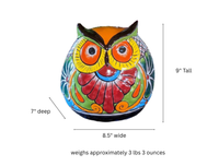 Handmade Talavera Owl Planter | Mexican Pottery Ceramic Flower Pot | Animal Garden Gift from luv2brd.com