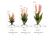 Metal Agave with Flowers | Handmade Mexican Yard Art  | Outdoor Garden Decor