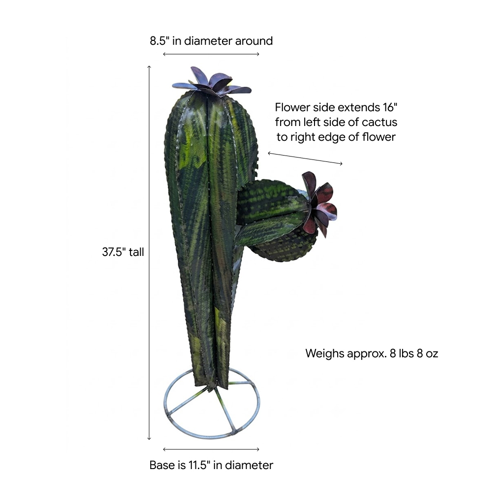 Metal Cactus Garden Decor & Mexican Yard Art