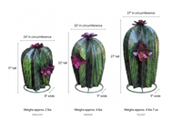 Metal Cactus Garden Decor | Set of 3 Mexican Yard Art