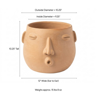 Oaxaca Face Planter | "Whistler" is Handmade Artisan Pottery from Atzompa, Mexico