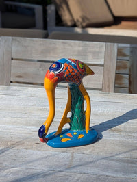 Orange Flamingo is Mexican Talavera Pottery, Home and Garden Decor from luv2brd.com
