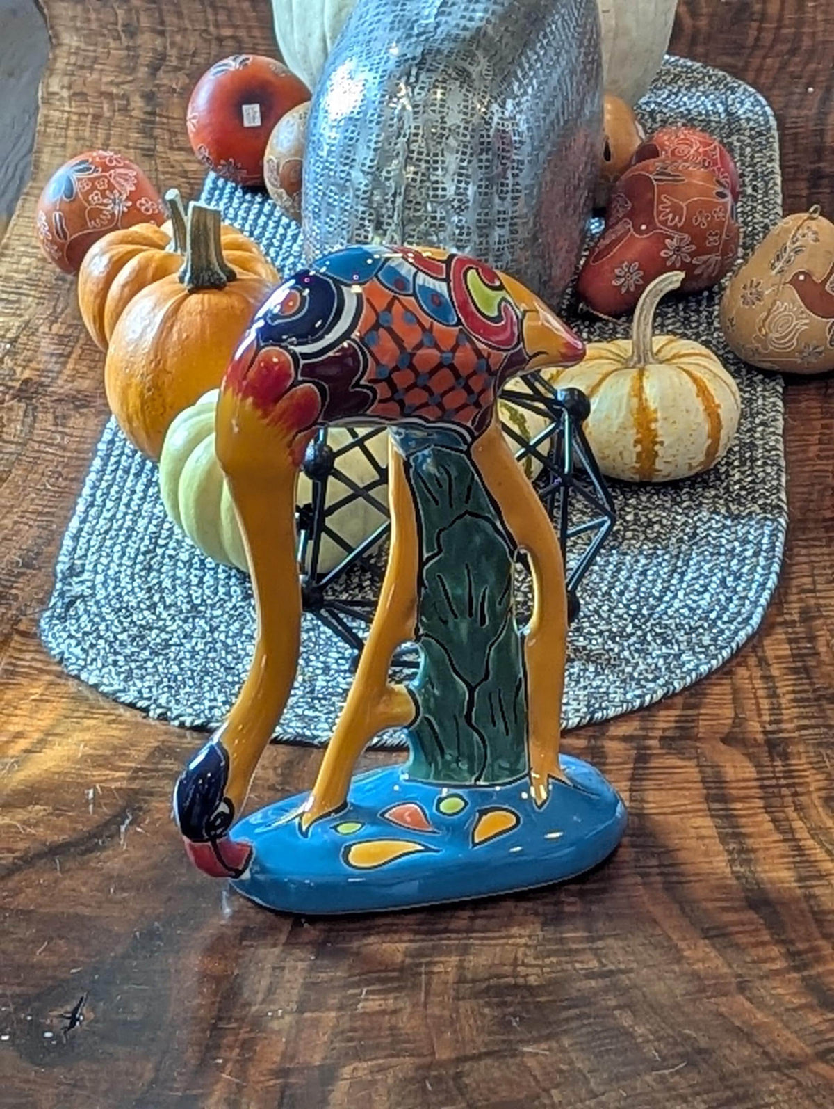 Orange Flamingo is Mexican Talavera Pottery, Home and Garden Decor from luv2brd.com