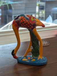 Orange Flamingo is Mexican Talavera Pottery, Home and Garden Decor from luv2brd.com