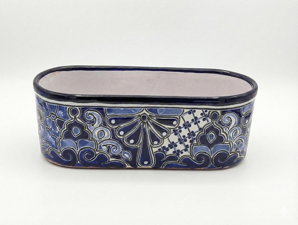 Oval Planter Talavera Pottery, Indoor or Outdoor Flower Pot, Ceramic Housewarming Gift