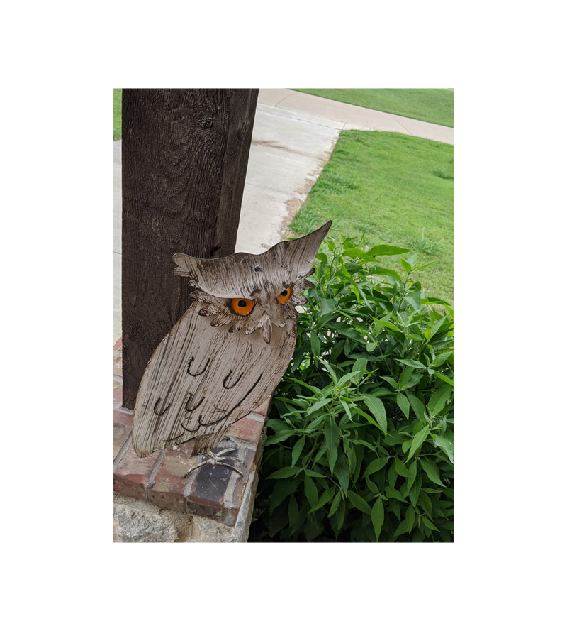 Owl Home Decor, Metal Owl Statue, Owl Decoration for Home, Metal Owl Yard Art, Metal Owl Sculpture, Owl Figurine Home Decor, White Owl