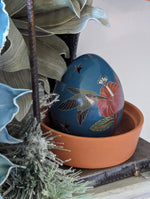 Ruby-throated Hummingbird Luminary Ceramic Home & Shelf Decor from Nicaragua, Housewarming Gift