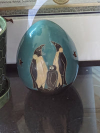 Emperor Penguin Family Luminary Home Decor  from Nicaragua, Ceramic Housewarming Gift for Her
