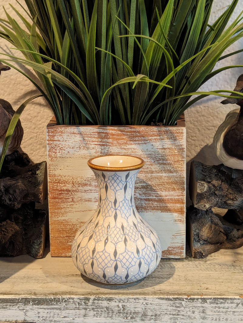 Petite Handmade Vase | Web of Dew Ceramics for Fresh or Dried Flowers, Indoor Home Decor