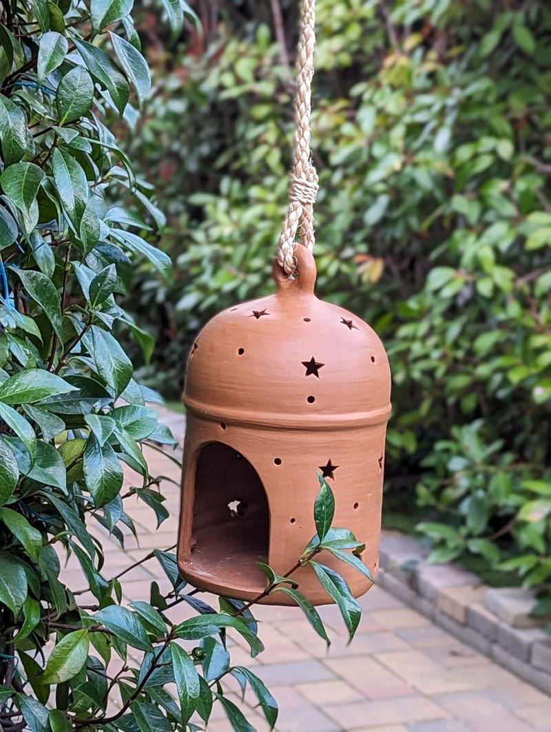 Traditional Ceramic Lantern, Outdoor Home Decor | 11-inch Terracotta from Nicaragua