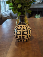 Handmade Vase | Peruvian Ceramics featuring Chulucanas Squares | Dried Flower Vase or Indoor Home Decor