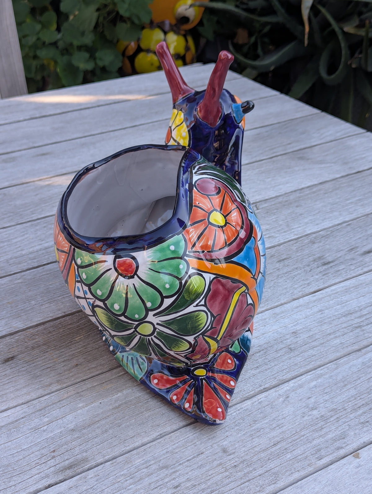 Talavera Snail Planter Mexican Pottery, Ceramic Planter Pot for Indoor Home Decor or Outdoor Garden Decor, Hand Painted Flower Pot (Copy)