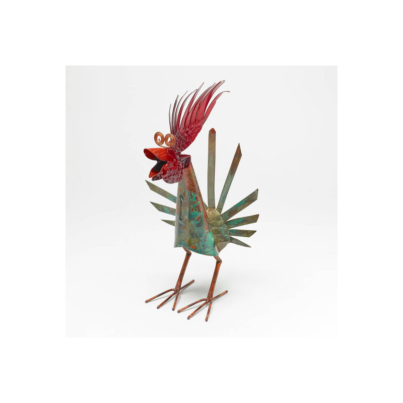 Rooster Yard Art-Copper, Home Decor Statue, Rooster Decoration for Home, Rooster Yard Art Sculpture