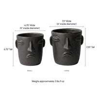 Sad Face Planter | Handmade Pottery from Atzompa, Mexico
