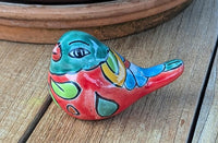 Talavera Birdie Home Decor | Ceramic Pottery Bird Statue & Small Bird Decor, Colorful Bird Art for Home, Yard or Garden Decor