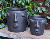 Whistler Planter & Black Flower Pot | Handmade Mexican Clay Pottery from Atzompa, Mexico