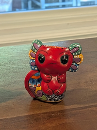 Talavera Axolotl Planter | Hand-Painted Mexican Pottery | Ceramic Flower Pot Garden Gift