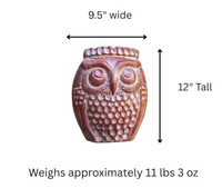 Handmade Mexican Owl Planter | Reddish Brown Clay Pot | Garden Gift