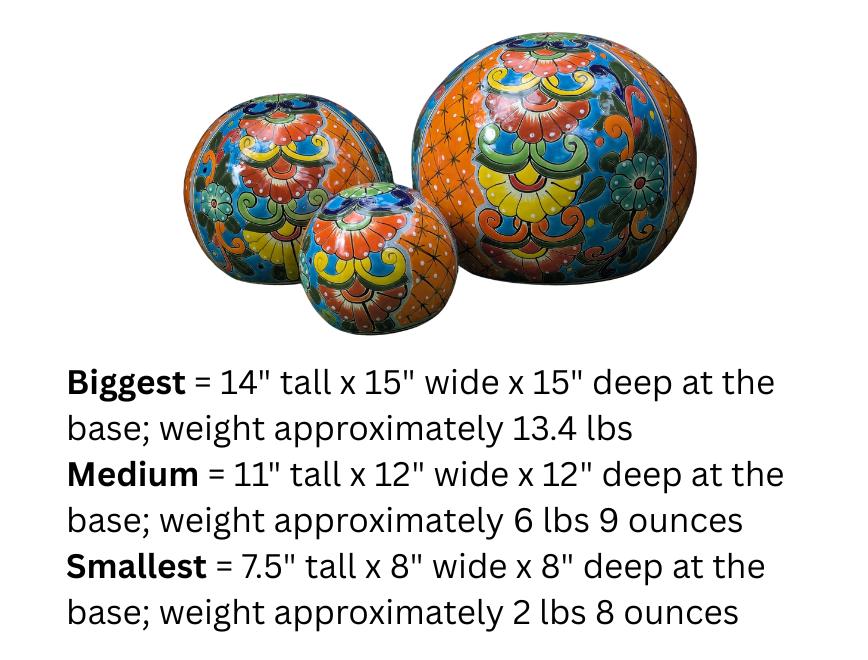 Spheres Garden Decor & Yard Art | Ceramic Talavera Pottery | Handmade in Mexico