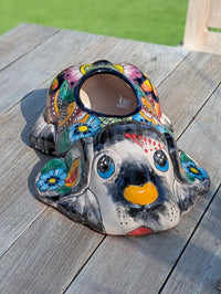 Talavera Bloodhound Flower Pot for Outdoor or Garden Decorations, Dog Lover Gift from luv2brd.com