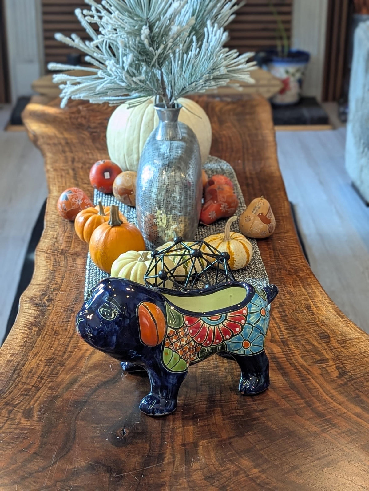 Talavera Bulldog Flower Pot for Outdoor or Garden Decorations, Dog Lover Gift rom luv2brd.com