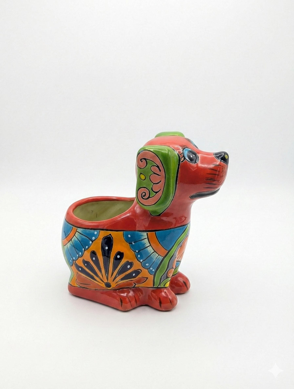 Talavera Dog Flower Pot for Outdoor Decor or Garden Decorations, Dog Lover Gift