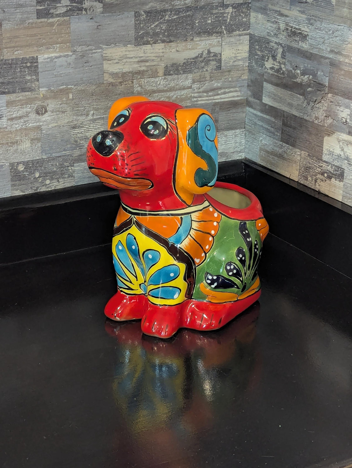Talavera Dog Flower Pot for Outdoor Decor or Garden Decorations, Dog Lover Gift from luv2brd.com