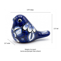 Talavera Birdie Home Decor | Ceramic Pottery Bird Statue & Small Bird Decor, Colorful Bird Art for Home, Yard or Garden Decor